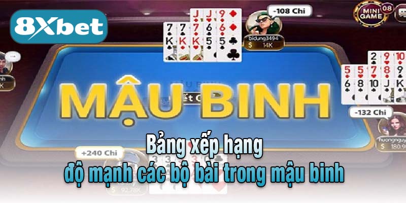 Bảng xếp hạng độ mạnh các bộ bài trong mậu binh